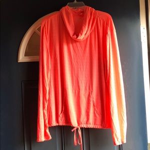 Lightweight cowl neck sweater pink